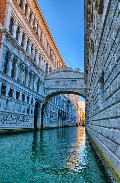 Venice Bridge of Sighs Ponte dei Sospiri Italy HDR