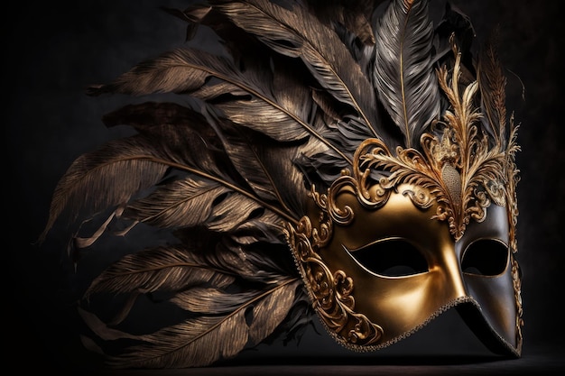 Venice carnival mask Created with generative AI technology