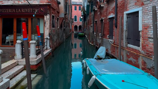 Venice Carnival People in Venetian carnival masks and costumes on streets of Venice Italy Europe