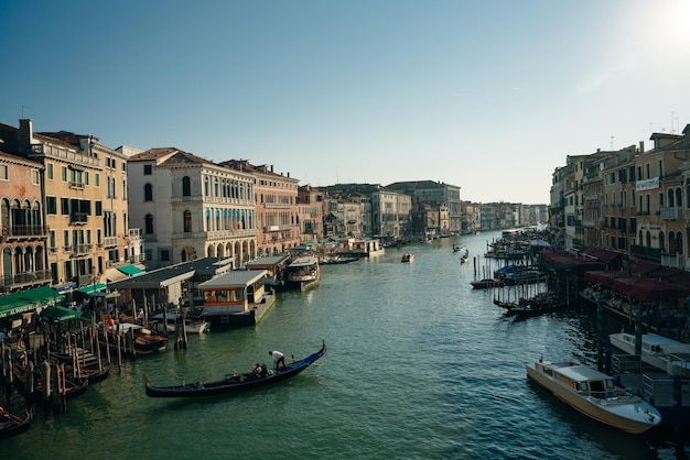 Venice Italy Jun 2020 Venice Grand canal with gondolas Italy in summer Europe