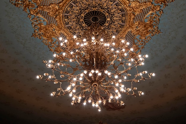 VENICE, ITALY - SEPTEMBER 15 2019 - La Fenice Theater interior view