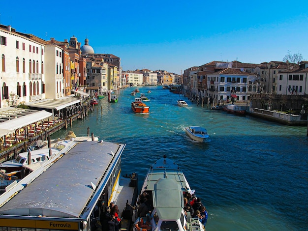 Venice river and ship