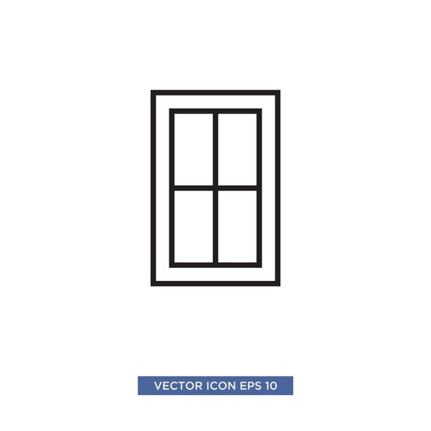 Foto venster pictogram vector illustratie sjabloon