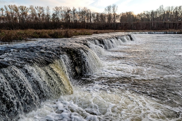 Водопад Вента Быстрый Вентас Румба самый широкий водопад в Европе Кулдига Латвия