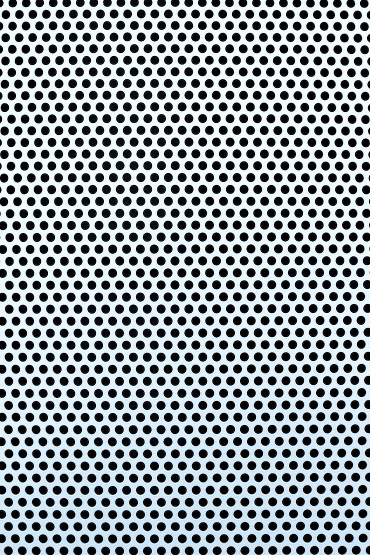 Photo the ventilation grille is made of perforated metal sheet texture and pattern for design