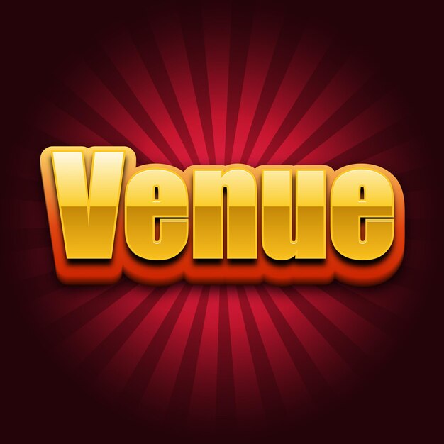 Venue Text effect Gold JPG attractive background card photo