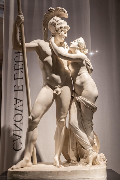 Venus en Mars door Antonio Canova 1816 Concept liefdespaar erosvrede in klassiek standbeeld