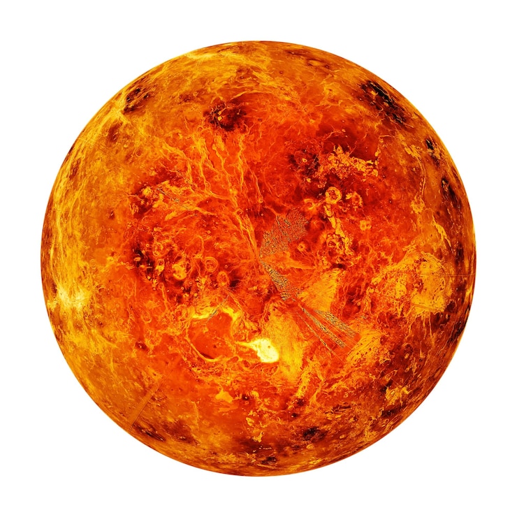 Photo venus png sticker planet surface transparent background