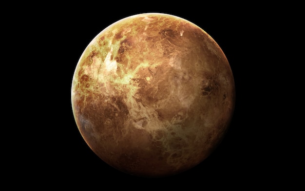 Venus in the space, 3D illustration. 