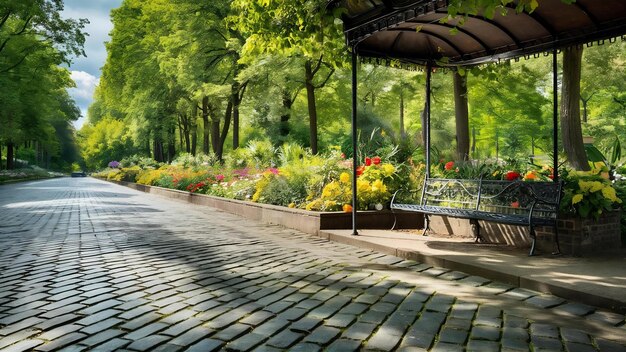 Veranda in het park