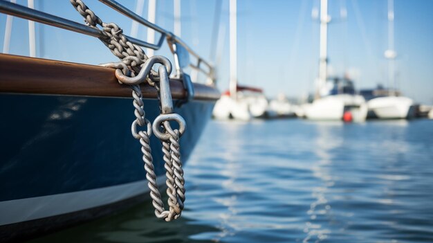 Foto verankering van boten verankeringsregels maritieme richtsnoeren ai gegenereerd