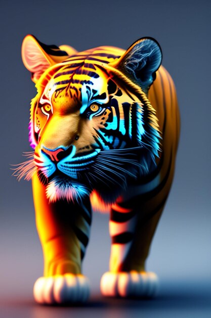 Foto verbazingwekkende bengale tijger in de natuur ai generatieve