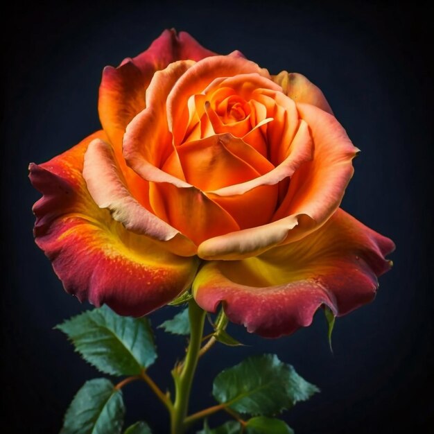 Verbazingwekkende kleurrijke zeldzame roos voor Valentijnsdag