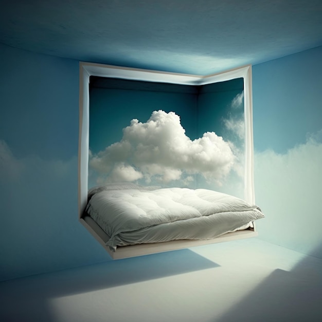 Verbeelding bed in de lucht