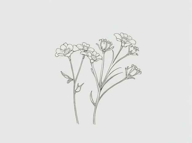 Photo verbena flower a minimalist botanical marvel