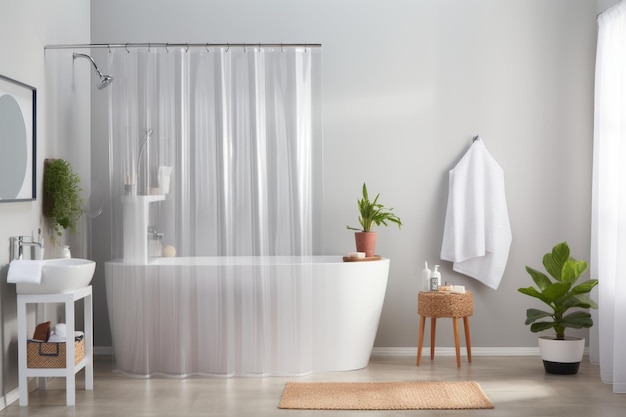 Verbeter uw douche-ervaring met de PEVA Lightweight Clear Shower Liner van Room Essentials