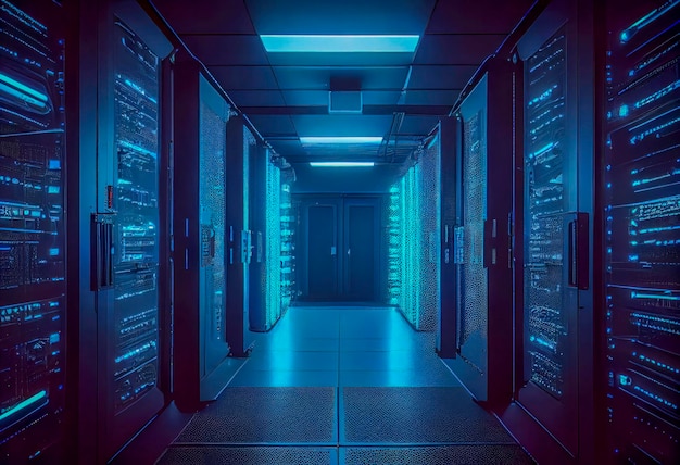 Verbindingsnetwerk in servers en opslagsystemen in datacenterruimten