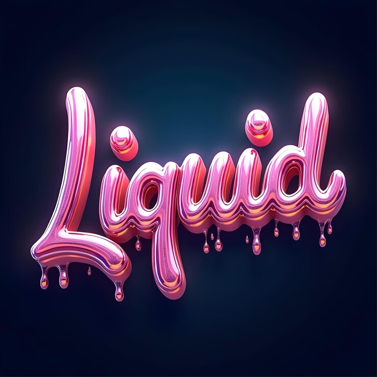 Foto verbluffende 3d vloeibare typografie neon tekst effecten voor modern ontwerp