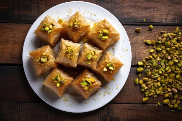 Verbluffende Baklava-tentoonstelling met gouden lagen van decadentie uit het Midden-Oosten