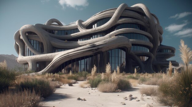 Verbluffende wereld van futuristische architectuur Geavanceerd architectonisch ontwerp