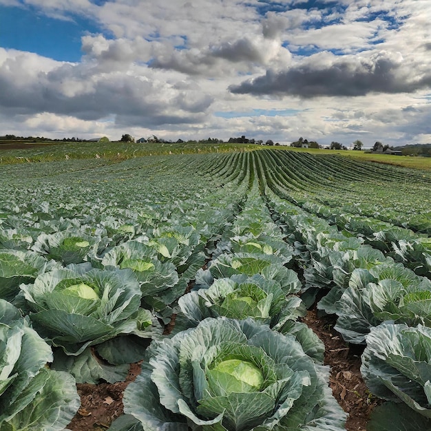 Verdant Vistas A Rich Tapestry of Cabbage Fields