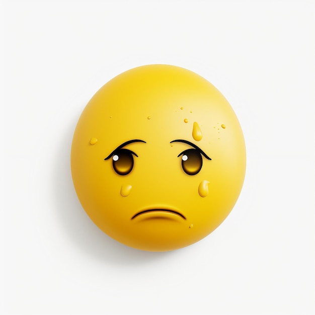 verdrietige gele emoji