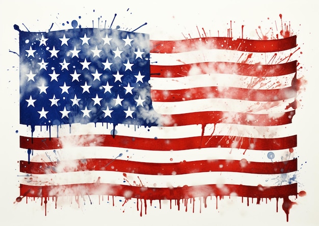 Verenigde Staten land vlag schilderij vector ontwerp