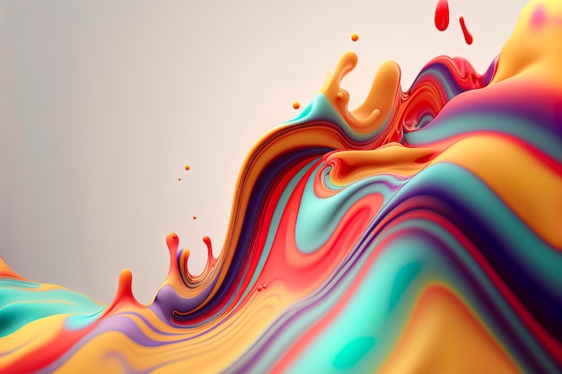 Verf splash achtergrond met pastelkleuren AIgenerated