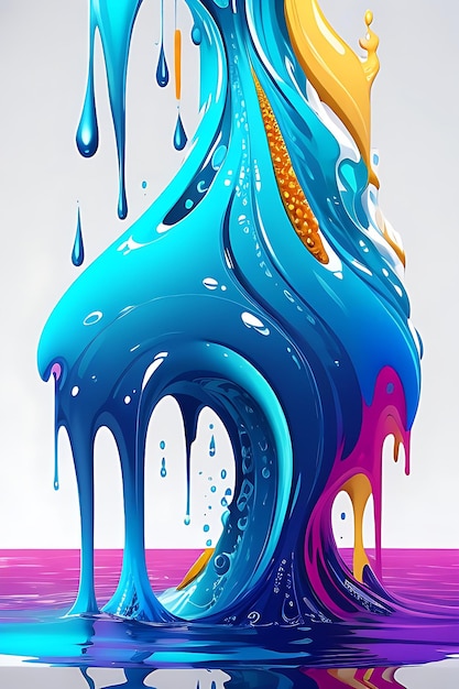 verf splash acrylkleuren design spray drop