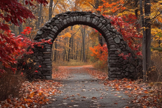 Verfrissend herfst park vallen Generate Ai