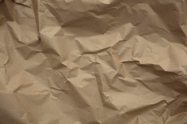 Verfrommeld bruin kraftpapier achtergrond Recycle oude bruine papieren textuur