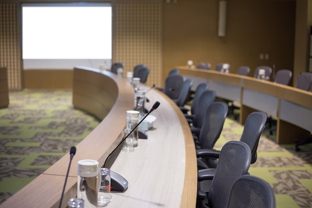 vergaderzaal voor een conferentie.