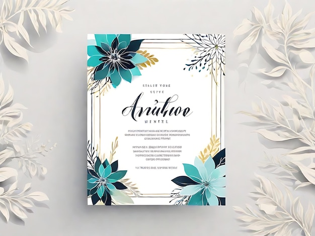 Verhoog uw evenement met onze moderne uitnodiging Flyer Template Abstract Design Perfection