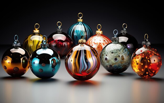 Foto verhoog uw vakantie met handgeblazen ornamenten
