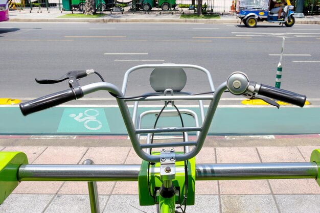 Verhuurstation voor stadsfietsen in Bangkok