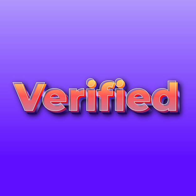 Verifiedtext effect jpg gradient purple background card photo