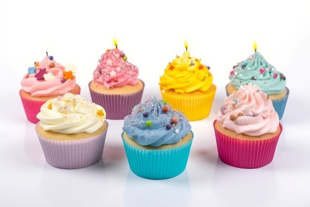 Verjaardag cupcakes snoep Genereer Ai