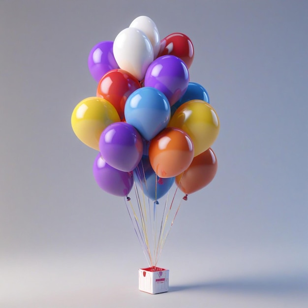 Verjaardagsballonnen vliegen voor feesten en feesten