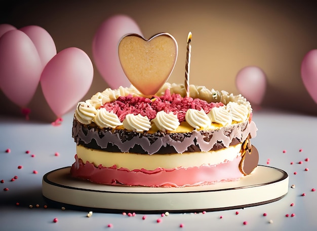 verjaardagstaart Zoete taart voor een verrassing verjaardag voor verjaardag en viering