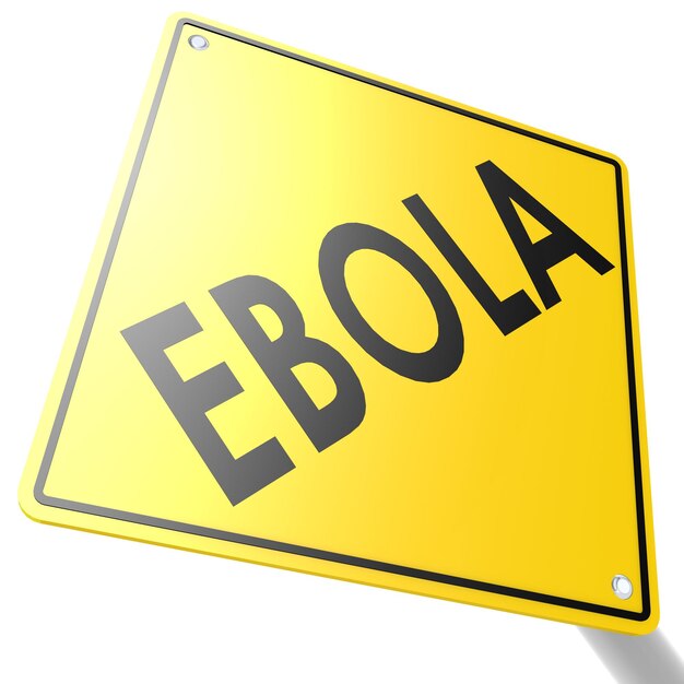 Verkeersbord met ebola