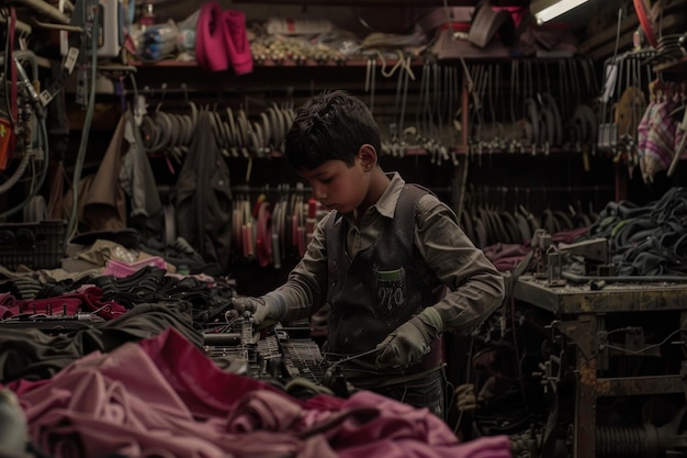 Verken de grimmige realiteit van sweatshops waar de echo's van kinderarbeid en gedwongen arbeid botsen uitdagende consumenten en industrieën om een standpunt te nemen hoge resolutie DSLR