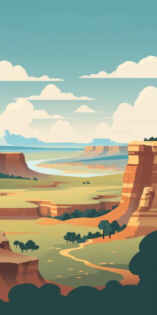 Verken de prachtige Landando Canyon in Lofi Animation