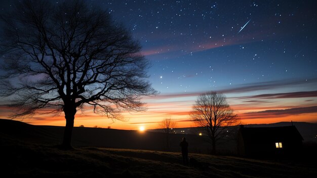 Foto verken de schoonheid van de hemelse uitlijning als de planeten samenkomen in de nachtelijke hemel leer tips en technieken voor het vastleggen van prachtige foto's van de uitlijning van planeten en astrofotografie