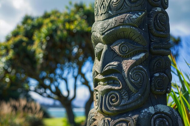 Foto verken de spirituele verbinding tussen de maori generatieve ai