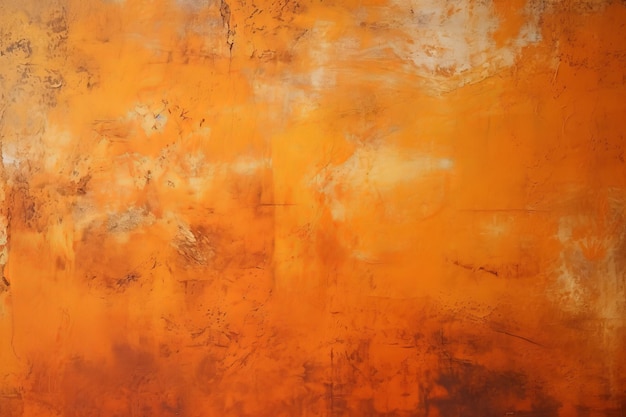 Verken de vreugdevolle solarisering van een oranje geschilderd oppervlak een uitbarsting van kleur en textuur