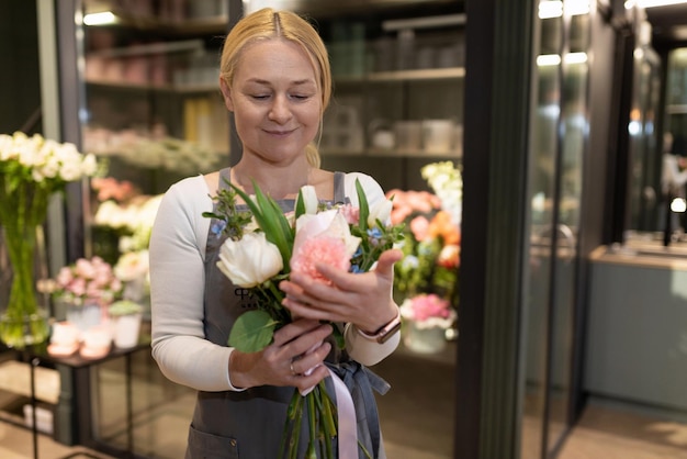 Verkoop van bloemen en boeketten voor de grote feestdagen