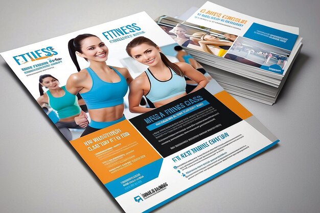 Foto verkwikkende fitnesscursus flyer