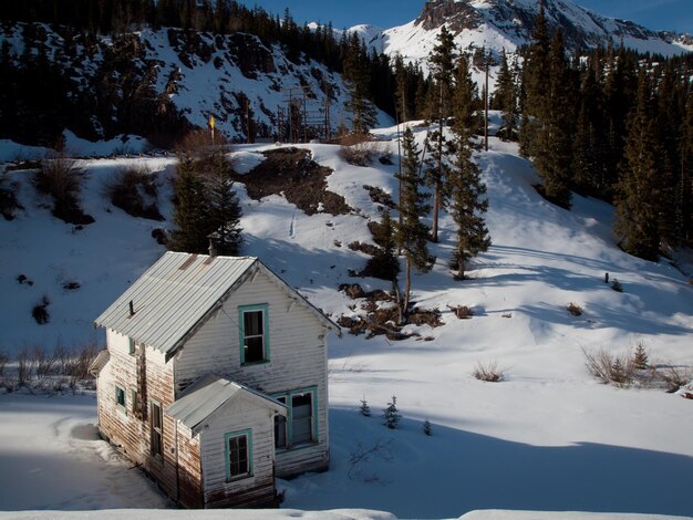 Verlaat mijnstadje in de buurt van Ouray, Colorado.