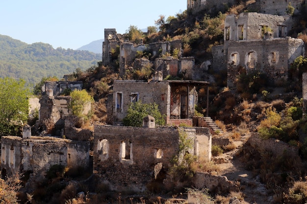 Verlaten dorp in Turkije Fethiye Kayakoy