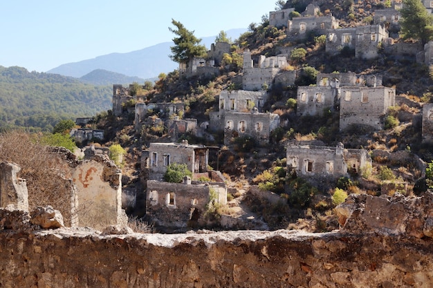 Verlaten dorp in Turkije Fethiye Kayakoy